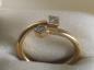 Preview: Diamantring aus 750er Gelbgold zwei Diamanten 0.20 ct., Größe 60, Gewicht: 3,2g