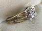 Preview: Diamantring 0.10 ct. aus 585er Gelbgold mit Weißgold, Größe 58,Gewicht: 5,4g