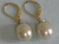 Preview: Perlenohringe 585 und 333er Gold mit silbergrauen Perlen Gewicht: 4,7 Gramm
