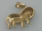 Preview: Diamantierter Löwen Kettenanhänger aus 333er Gold, Gewicht: 4,2g