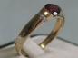 Preview: Schmucksteinring mit Diamantbesatz aus 585er Gelbgold, Größe 66, Gewicht: 4,0g