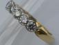 Preview: Eleganter Diamantring mit 5 Diamanten und 0.65 ct. aus 585er Gelbgold, Größe 59, Gewicht: 4,0g