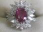 Preview: Eleganter Rubin/ Diamantring aus 585er Weißgold, Gesamtkarat 2.20 ct, Größe 56,  Gewicht: 7,1g