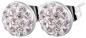 Preview: Akzent Edelstahl Ohrstecker mit Kristallsteinen, silberfarbig