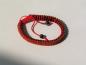 Preview: Cham Cham Geflochtenes Armband aus Textil mit Zirkonia - Rot-
