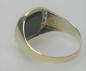 Preview: Diamantring mit Onyxplatte aus 585er Gold, Größe 66, Gewicht: 3,7g