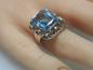 Preview: Amethystring meerblau, 333er Gold mit 6.5 ct., Größe 55, Gewicht 6,2g