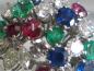 Preview: Neuwertiger Diamantring 1.02 ct., 585 Weißgold, 4 Rubinen, Smaragde, Saphire, Größe 57, 8,8g