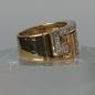 Preview: Stylischer Diamantring (40 Diamanten, 0.77 ct) aus 750er Gelb und Weißgold, Größe 55, Gewicht: 10,4g