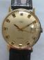 Preview: Vintage Herrenarmbanduhr "Eusi" Automatikwerk, 585er Gold mit Lederband