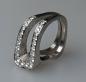 Preview: Vintage: Designer Diamantring aus 750er Weißgold mit 0.62 ct., Größe 50, Gewicht: 7,9g