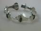 Preview: Vintage Armband aus 835er Silber mit Aventurin Schmucksteinen, Länge 18,2 cm, Gewicht: 36,8g
