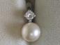 Preview: Wunderschöne  Ohrstecker mit Schmuckstein und Perle, Gewicht: 3,4g
