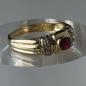 Preview: Rubinring Cabochon mit 6 Diamanten, 585er Gold, Größe 55, Gewicht: 4,8g