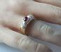 Preview: Rubinring Cabochon mit 6 Diamanten, 585er Gold, Größe 55, Gewicht: 4,8g