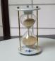 Preview: Vintage Rarität Meissen große Sanduhr 18 cm, Zwiebelmuster, kobaltblau, weißer Rand