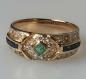 Preview: Herrlicher Diamantring mit Smaragd und Saphir aus 750er Gold, Größe 52, Gewicht: 4,6g
