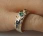 Preview: Herrlicher Diamantring mit Smaragd und Saphir aus 750er Gold, Größe 52, Gewicht: 4,6g