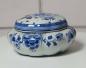 Preview: Vintage Delft Porzellan Deckeldose mit Blumenmuster De Porceleyne Fles