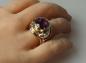 Preview: Antikschmuck Prachtring Amethyst/Diamantring -Schlangenring-, 585er Gold, Größe 62, Gewicht: 14,7g