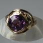 Preview: Antikschmuck Prachtring Amethyst/Diamantring -Schlangenring-, 585er Gold, Größe 62, Gewicht: 14,7g