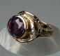 Preview: Antikschmuck Prachtring Amethyst/Diamantring -Schlangenring-, 585er Gold, Größe 62, Gewicht: 14,7g