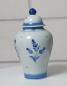 Preview: Vintage Delft Porzellan Deckelvase "Delfter Fayence" von 1967 mit Zertifikat