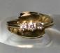 Preview: Vintage Diamantring aus 585er Gold mit 3 Diamanten 0.20 ct. im Brillantschliff, Größe 53, Gewicht: 4,7g