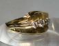 Preview: Vintage Diamantring aus 585er Gold mit 3 Diamanten 0.20 ct. im Brillantschliff, Größe 53, Gewicht: 4,7g