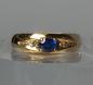 Preview: Saphir- Diamantring aus 585er Gelbgold, Größe 56, Gewicht: 3,1g
