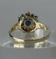 Preview: Saphir- Diamantring aus 585er Gold, Größe 57, Gewicht: 3,9g