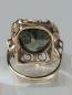Preview: Antikschmuck Ring mit grünem Spinell aus 333er Gold, Größe 53, Gewicht: 6,4g