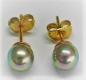 Preview: Wunderschöne  Ohrstecker mit Schmuckstein und Perle, Gewicht: 3,4g