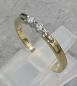 Preview: Feiner Diamantring aus 585er Gelb und Weißgold, Größe 53, Gewicht: 2,4g