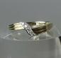 Preview: Eleganter Diamantring aus 585er Gelbgold mit fünf Diamanten, Größe 69, Gewicht: 4,1g