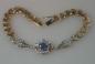 Preview: Saphir- Diamantarmband aus 585er Rotgold und Weißgold, Länge: 18,7 cm, Gewicht: 17g