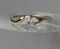 Preview: Diamantring aus 585er Gelbgold mit mit zwei Diamanten, Größe 50, Gewicht: 1,3g
