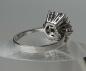 Preview: Saphir Ring aus 585er Weißgold, umrahmt von 12 Diamanten, Größe 54, Gewicht: 4,8g