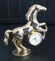 Preview: Tavolino Miniaturuhr - Pferd - Größe 7,3 cm -glänzend/goldfarben-