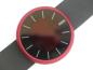 Preview: TimeTech Unisexuhr mit Silikonarmband, rote Umrandung