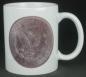 Preview: "Morgan Dollar" Kaffeebecher delgrey, 11 fl oz. Keramik weiß