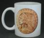 Preview: "Indian Head" Kaffeebecher delgrey, 11 fl oz. Keramik weiß -Form 2