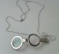 Preview: Lupenbrille/ Lesebrille (klappbar) mit Kugel Halskette, silberfarben, Länge 90,0 cm