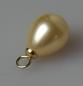Preview: Kettenanhänger Perlentropfen mit Öse aus  925er Sterlingsilber, vergoldet, Gewicht: 3,3g