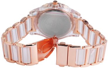 Adrina Damenuhr mit Metallarmband, rosegoldfarbig