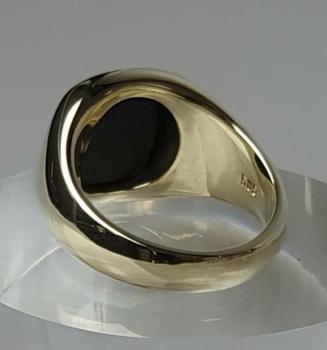 Preview: Siegelring aus 585er Gelbgold mit graviertem Lagenstein, Größe 54, Gewicht: 12,5g