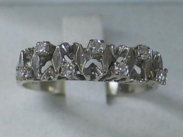 Preview: Diamantring 0.28 ct. aus 750er Weißgold, Größe 57, Gewicht: 3,0g