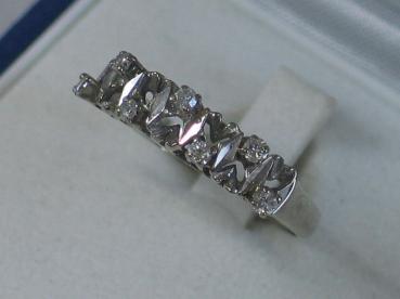 Diamantring 0.28 ct. aus 750er Weißgold, Größe 57, Gewicht: 3,0g