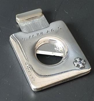 Vintage Zigarrenabschneider "Guillotine" aus 925er Sterlingsilber, Donatus Solingen, Gewicht: 60g