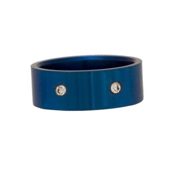 Edelstahlring Royalblue mit Schmucksteinen, Ringgröße: D 59 (19)